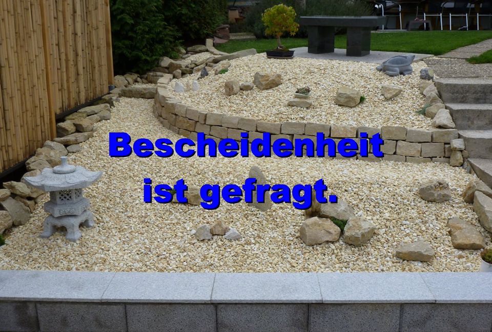 Bescheidenheit ...