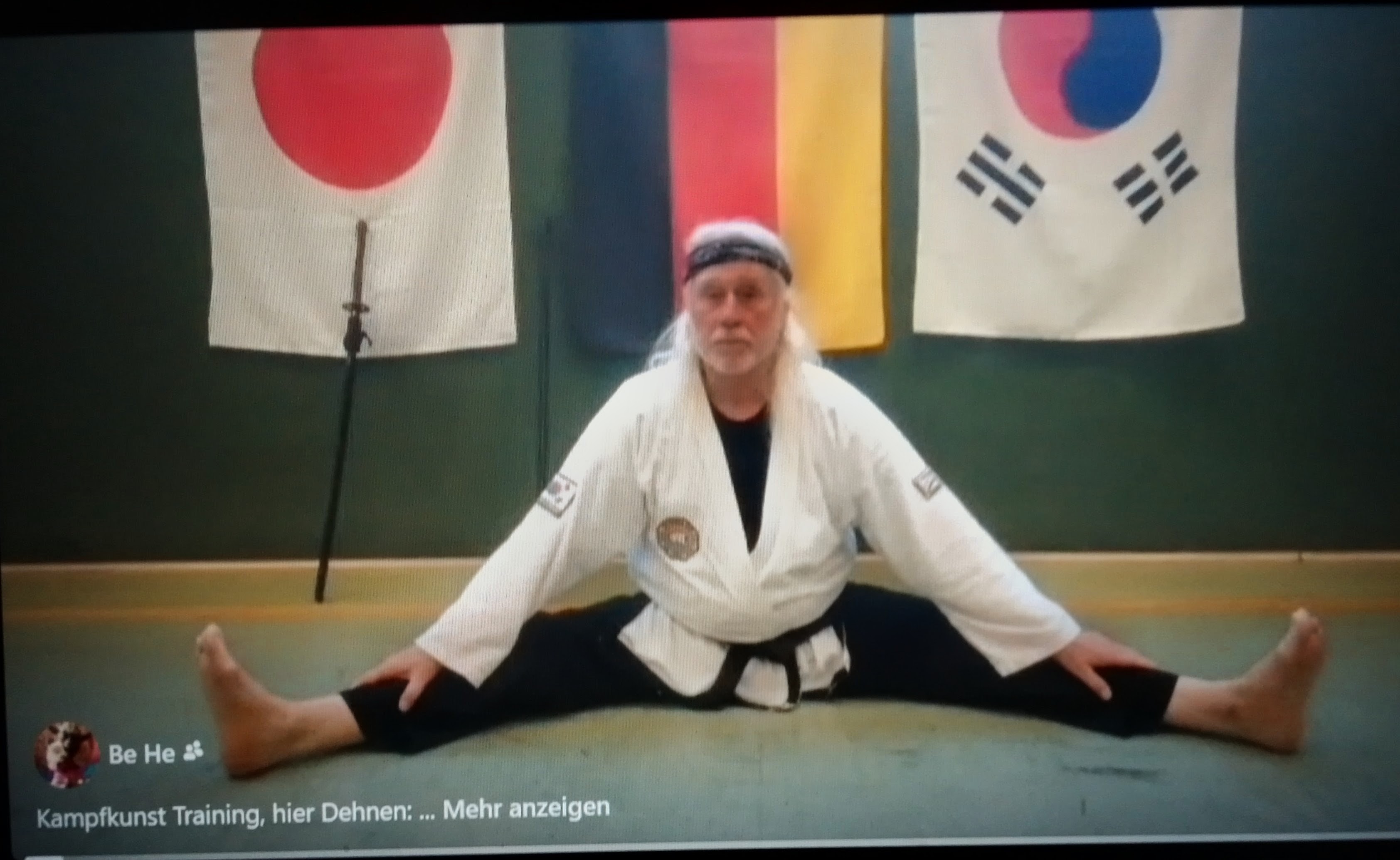 Kampfkunst Training Dehnen.